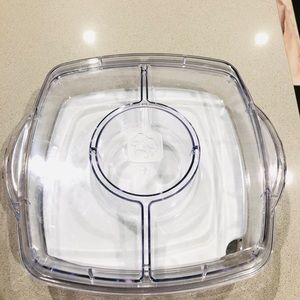 Pampered Chef Cool & Serve Tray Small 3 Section Clear Acrylic Holiday Serving